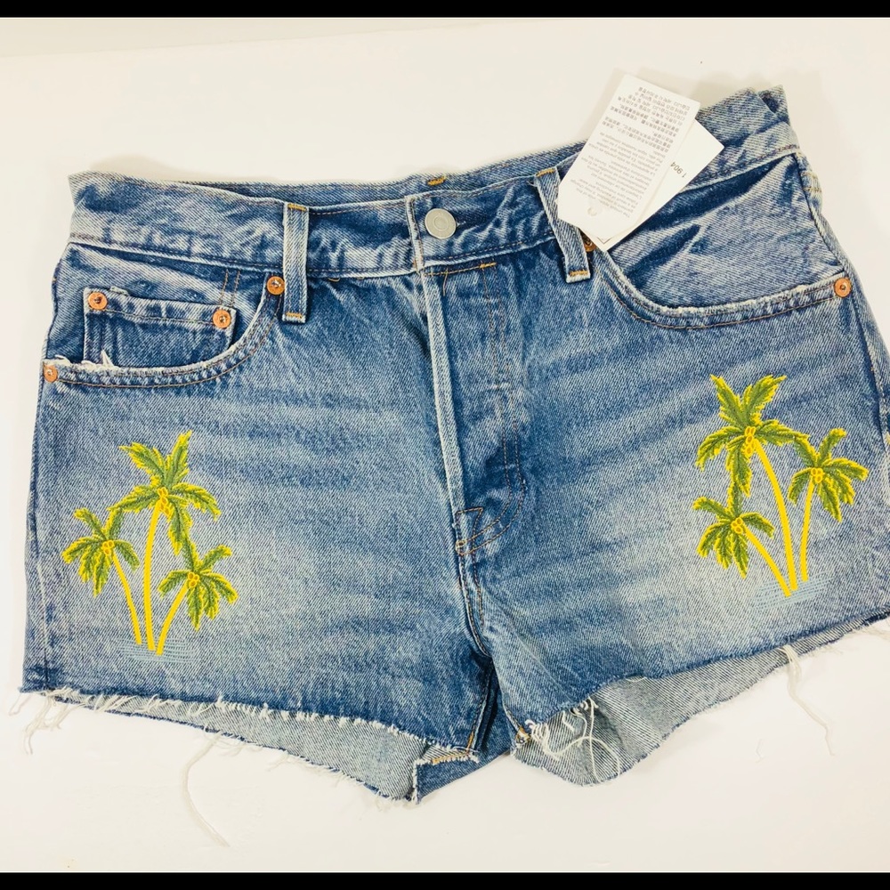 Levi's 501 Embroidered Palm Print Wild Dream